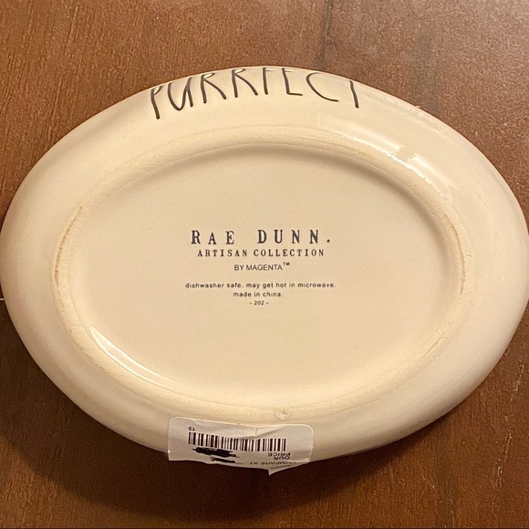 Donated! Rae Dunn PURRFECT Ceramic Cat Dish - Picture 3 of 3